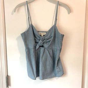 Madewell denim peplum top